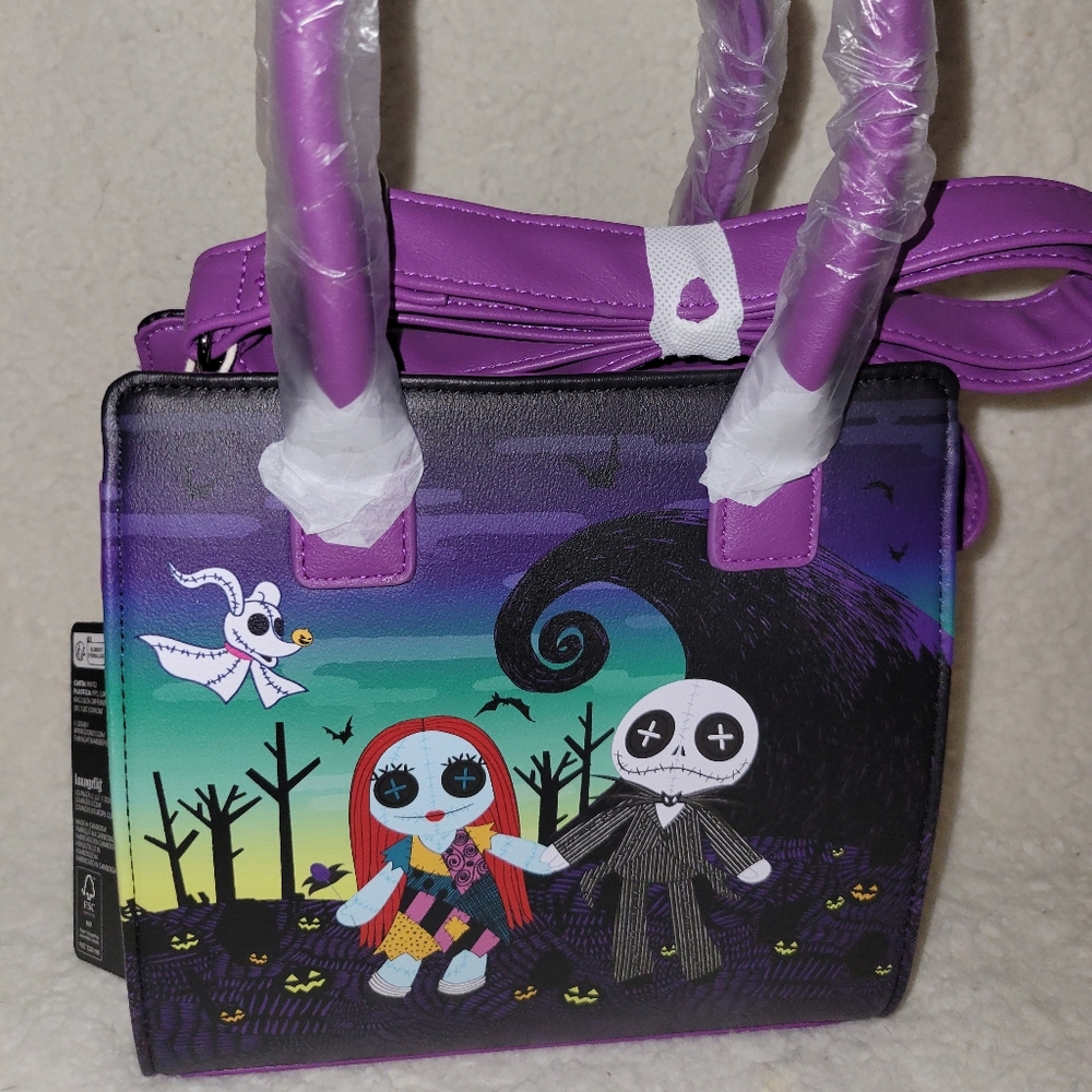 NWT Loungefly The Nightmare Before Christmas Jack & Sally Satchel Bag